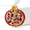 Rhinestone Pomegranate Brooches for Women Unisex Enamel Fruit Pins Office Party Friend Gifts Jewelry Accessories - Image 4