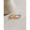 6789# Stainless Steel Shiny Cubic Zirconia Casting Ring for Women Pvd Plated Jewelry Gift - Image 2