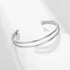 Boho Arm Bracelet for Women Stainless Steel Gold Color Minimalist Open Bangle Jewelry Birthday Gift - Image 4