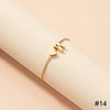 Simple Love Letter Bracelet Retro Adjustable Alloy Letter Bracelet Women Hand Jewelry Accessory - Image 10