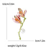 Resin Tulip Brooch for Women Unisex Rhinestone Flower Pin Pearl Plant Lapel Pin Banquet Party Backpack Gifts Jewelry Accessories - Image 20
