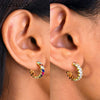 13mm Crystal Hoop Earrings for Women Silver Needle Zircon Huggie Small Earrings Hoop Piercing Jewelry Gifts - Image 6