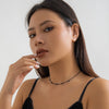 Minimalism Crystal Beads Ball Chain Necklace for Women Simple Black Link Chain Choker Jewelry Collar Party Wedding Girls - Image 4