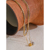 Stainless Steel Double Layer Chain Overlay Necklace Drop Beads Daily Arrivals Jewelry - Image 2