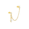 1PC Horse Eye Octagonal Star Moon Blue Zircon Tassel Chain Earring For Women Silver Classic Earring - Image 20