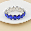 crystal Women charm bracelet colorful Geometric rhinestone elastic thread red white Elliptical glass bracelet - Image 12