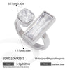 Minimalist Asymmetric Hollow Ring in Stainless Steel - Image 14