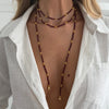 Shixin Vintage Seed Beads Chain Long Choker Necklace Women Stackable Adjustable Sweater Chain Jewelry Accessories - Image 1