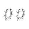 Creative Hip-Hop Rivet Heart Hoop Earrings For Women Stainless Steel Geometric Ear Buckle Piercing Cool Rock Punk Stud Jewelry - Image 8
