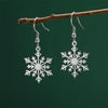 Stainless Steel Earrings Snowflakes Pendants Hoop Earrings Winter Charms Drop Earrings For Women Jewelry Party Gifts - Image 3