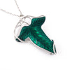 Vintage Charm Elf Green Leaf Necklace Elven Pin Brooch Pendant Necklace Women Alloy Chain Earrings Jewelry Gifts - Image 4