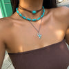 Cactus Pendant Necklace with Green Bead Details - Image 3