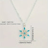 European and American Style Creative Water Blue Snowflake Earrings Necklace Two-Piece Set Women's Wedding Decoration Earrings - Image 5