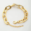 Stainless Steel Gold Plated Handmade Polished Zirconia Oval Charm Bracelet for Women Bangles Jewelry - Image 3