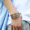 Colorful Square Leather Bracelet for Women Men Boho Metal Tube Multilayer Wrap Wide Bracelets Charm Party Jewelry - Image 4