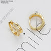 Silver Crystal Zirconia Hoop Earrings for Women Simple Double Ring Circle Earrings Punk Jewelry Party Gifts - Image 6