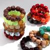 Acrylic Geometric Bead Bracelet with Elastic Stretch Fit - Image 46