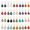 Stone Earrings for Women Teardrop Agate Crystal Amazonite Dangle Earring Cute Elegant Classic Jewelry - Image 1