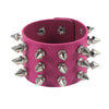 Three Row Cuspidal Spikes Rivet Stud Wide Cuff PU Leather Punk Gothic Rock Unisex Bracelet Men Jewelry Leather Bracelet - Image 4
