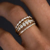 4pcs Gold Plated Stacking Rings with Shining Zirconia ForWeddings, Parties, and Everyday Wear - Image 1