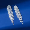 Long Tassel Drop Earrings for Women Black Gold Silver Color Rhinestone Dangle Earring Wedding Party Jewelry Gift - Image 5