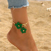 Cherry Blossom Charm Anklets for Women Summer Beach Accessories Gold Color Chain Anklet Leg Bracelets Wedding Gift - Image 2