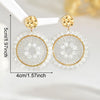 Bohemain Colorful Round Crystal Beads Drop Earrings for Women Ladies Handmade Geometric Metal Earrings Summer Party Jewelry Gift - Image 6