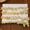 4/19PAIRS Lovely Plastic Material With Golden Plated&Different Animals-Shaped Earrings,Starfish,Shell,Flower,Little Bear - Image 1