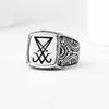 Vintage Sigil Lucifer Rock Ring 316L Stainless Steel Seal of Satan Rings for Men Male Punk Rock Jewelry - Image 6