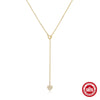 Style Silver Clavicle Necklaces Simple Set with 5 Claw Set Irregular Zirconia Pendant Necklace - Image 13
