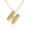 26 Letters Necklaces For Women Man Gold Color Alphabet Zircon Pendant Birthday Party Gift Jewelry - Image 13