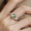 Silver Open Finger Ring Flower Leaf Design Green Golden Vintage Stackable For Women Girl Jewelry Gift - Image 49