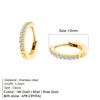 Stainless Steel Birthstone Earrings Minimalist Huggie Hoop Earrings For Women Unisex earrings for women jewelry - Image 4