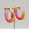 Really Pretty Multicolor Green Purple Yellow Red Resin Acrylic Circle Chunky Hoop Earrings For Women - Image 37