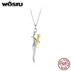 Silver Hug Embrace Pendant Necklace, Silver Gold Two-tone Mommy and Me Matching Necklaces Family Gift - Image 1