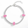 Light Silver Bright Oval Fire Zircon Women's Bracelet - Image 9