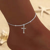 Simple Temperament Sparkling Anklet for Women Bohemia Cross Heart Pendant Adjustable Chain Anklet Niche Design Jewelry Gifts - Image 8