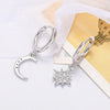 Minimalist Crystal Zirconia Stars Moon Huggie Hoop Earrings For Women Stainless Steel Circle Earrings Punk Rock Jewelry - Image 4