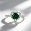 Heart Ring Set with Diamonds Open Ring Women's Silver Adjustable Wedding Ring Jewelry - Image 12