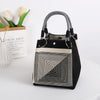 Geometric Mini Tote Bag Women Black Ivory Graphic Handbag Ring Handle Compact Daily Purse for Korean Style Outfits - Image 10