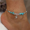 Bohemian Starfish Stone Anklets Set For Women Vintage Handmade Wave Anklet Bracelet on Leg Beach Ocean Jewelry - Image 8