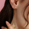 Witch Knot Pendant Long Tassel Earring for Women Stainless Steel Witchcraft Earrings Amulet Wicca Protection Jewelry Gift - Image 1