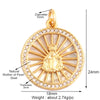 Shell Gold Inlaid Zirconia Charm Geometry Pendant,Holy Religious Jesus Virgin Mary Jewelry Necklace Accessories Supplies - Image 12