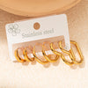 316L Stainless Steel 6 Pieces Irregular Circle Earring for Women Simple Temperamental Jewelry Gifts - Image 5