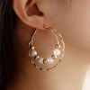 golden sequins metal tassel hoop earrings temperament earrings for women jewelry gift - Image 14