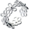 Silver Hollow Flower Adjustable Rings For Women Engagement Ladies Rings Vintage Jewelry Jewellery - Image 5