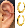 Silver Color Zircon Ear Cuff Earring for Woman No Piercing Ear Wrap C shape Clip Earring Summer Jewelry Stack - Image 2
