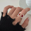 Vintage Geometric Zircon Open Finger Rings For Men Women Jewelry Gift Party Hip Pop кольцо женское - Image 22