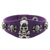 Punk Bracelet for Men Women Goth Black Leather Wristband with Metal Skull Spike Studded Rivets Cuff Bangle Adjustable - Image 8