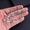 1pcs Faux Fake Belly Piercing Flower Butterfly Dangling Fake Belly Button Pircing Clip On Umbilical Navel Cartilage Earring Clip - Image 20